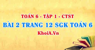 Bài 2 trang 12 SGK Toán 6 Tập 1 Chân trời sáng tạo